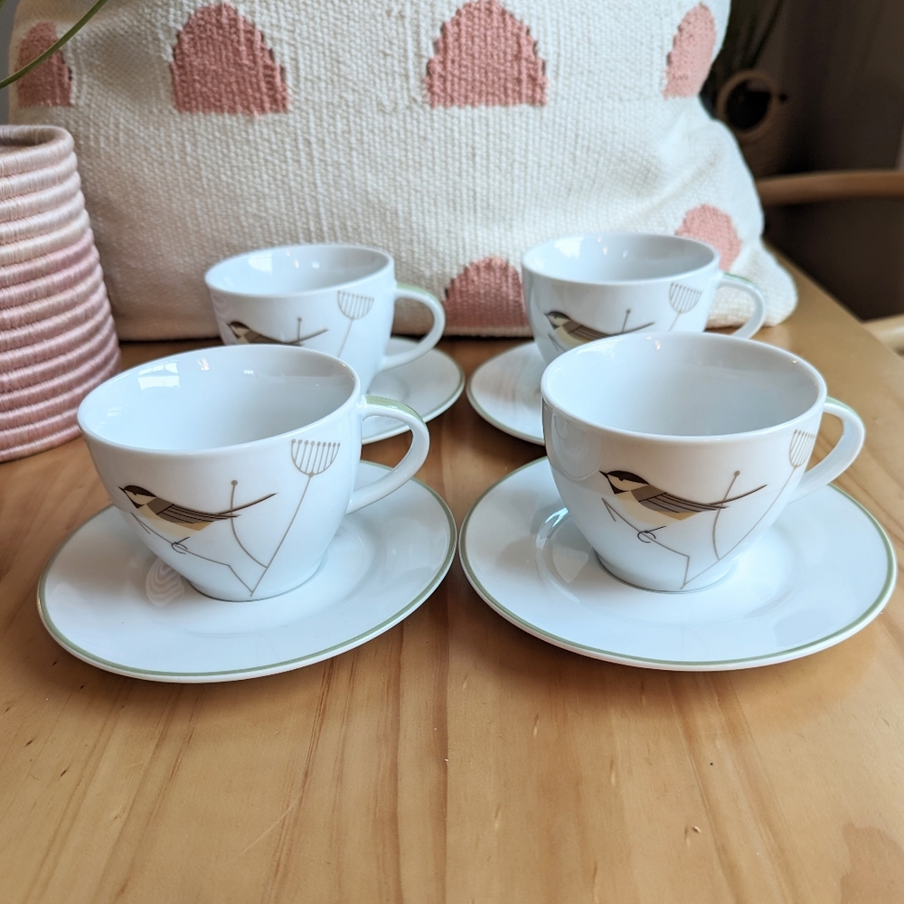 Charley Harper - Harper's Harvest - Set of 4 tea cups & saucers - Picture 4 of 11
